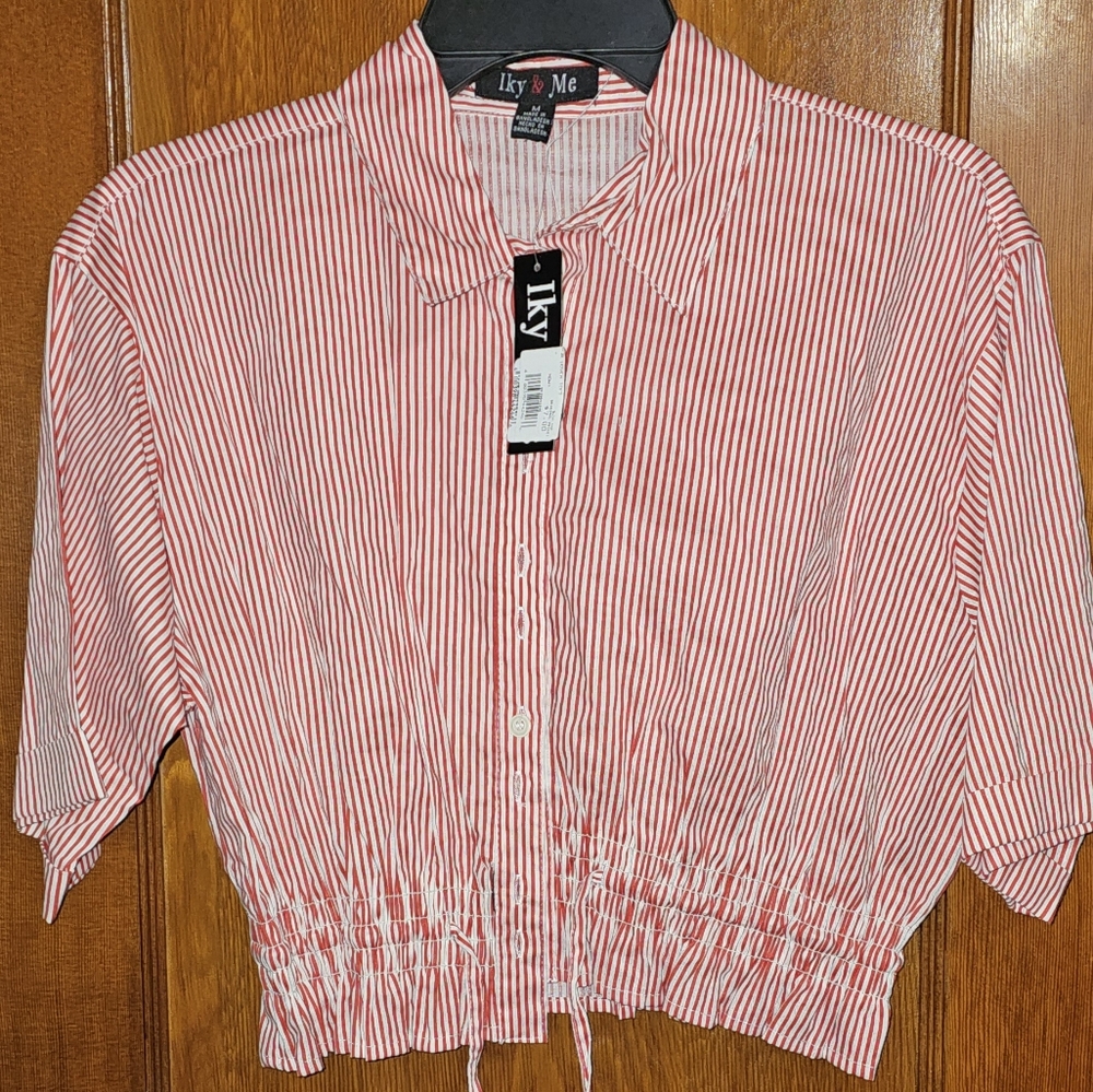 Red Striped Women's Top